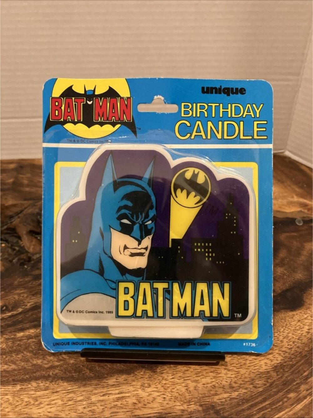 Unique Vintage 1989 Batman Birthday Candle Cake Topper Decoration DC Comics